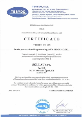 Certificat TESYDO