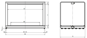 Dimensions du détecteur de métaux de type tunnel METRON 05 D