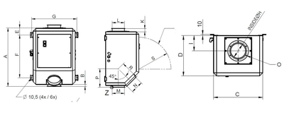 Dimensions du détecteur de métaux QUICKTRON 03 R