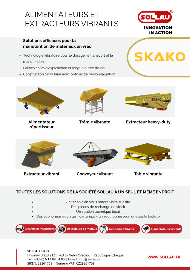 Alimentateurs vibrants et convoyeurs vibrants