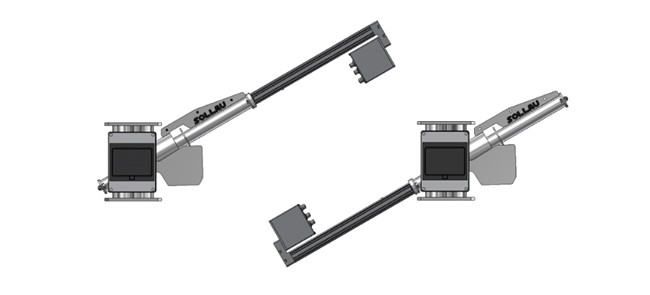 Le vérin peut être placé dans la partie supérieure ou inférieure du séparateur