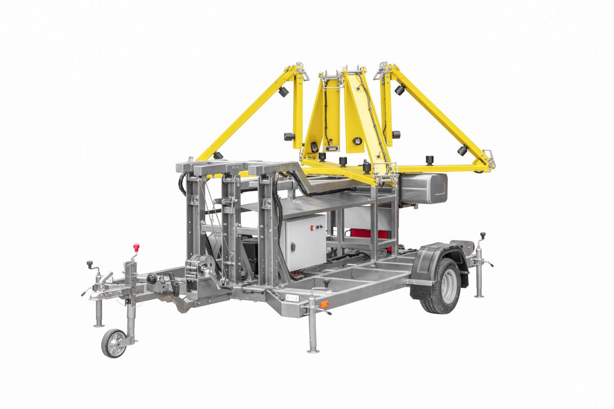 Croix lumineuse mobile FIREFLY indiquant la fermeture d’une piste d’aéroport