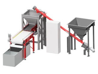 Ligne de séparation visant à séparer de l’inox légèrement magnétique se trouvant dans des métaux non-ferreux