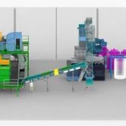 Ligne de triage automatique servant à trier des déchets en plastique 3D – bouteilles en PET